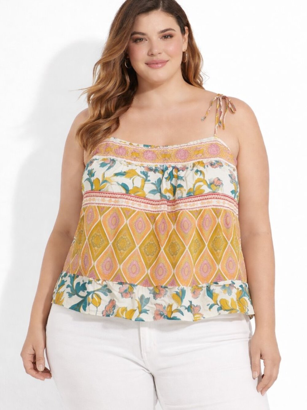 Anthro Sarah Hahn Camisole XL NWT Boho Spring Top Resort Vacation